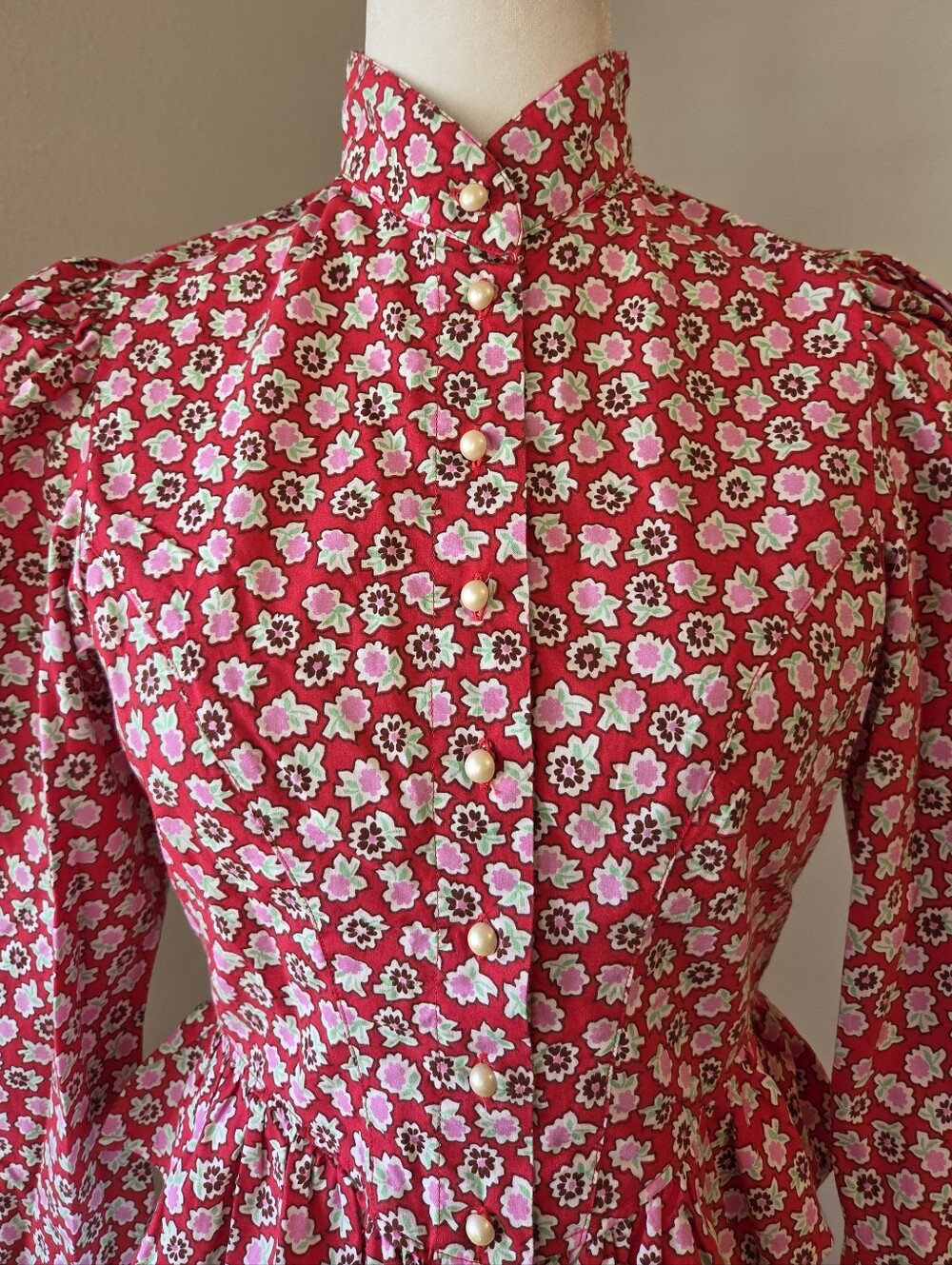 Batsheva Grace Red Floral Button Cotton Blouse Women's 0 NWT New - Picture 5 of 16